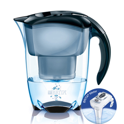 Carafe ELEMARIS COOL NOIR AVEC COMPTEUR BRITA 2.4L