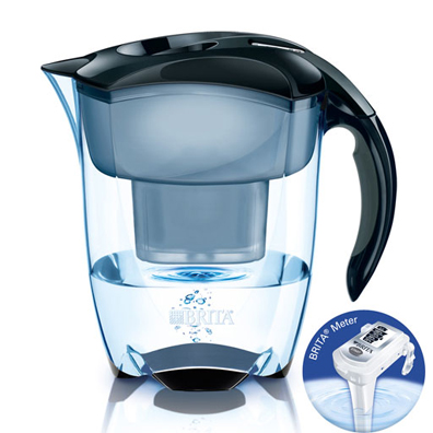 Carafe ELEMARIS XL COOL NOIR AVEC COMPTEUR BRITA 3.5L