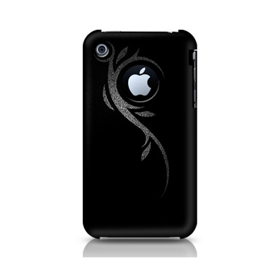 Coque Iphone noire paillet� tatoo [MODELABS]