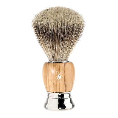 Blaireau 21 mm en bois d'olivier