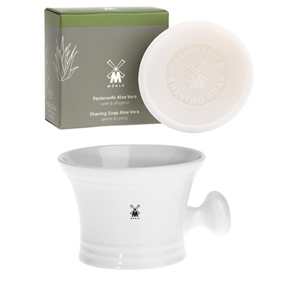 Bol savon � barbe porcelaine blanche [RN4]