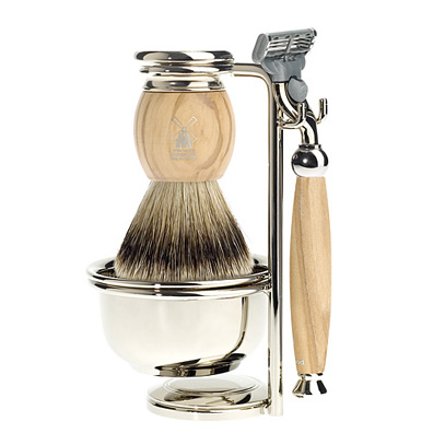 Set rasage en bois d'olivier 4 pieces S281M215S