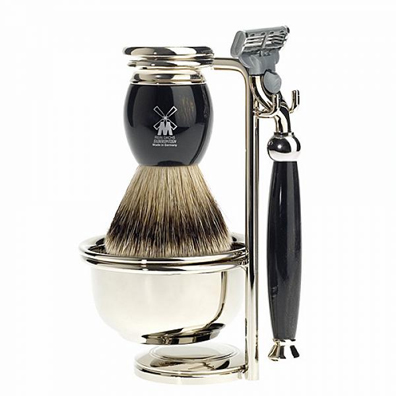 Set de rasage corne couleur noir [S93B68S]