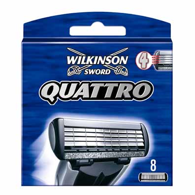 Lames rasoir Wilkinson QUATTRO [8 lames]