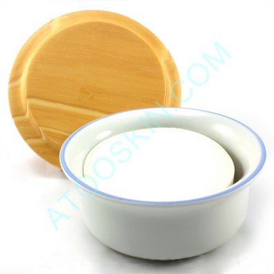 Bol � savon Plisson avec couvercle et savon