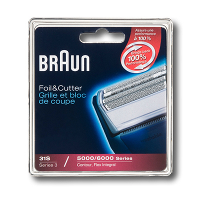 Grille et couteau BRAUN 31S 5000-6000 couleur m�tal