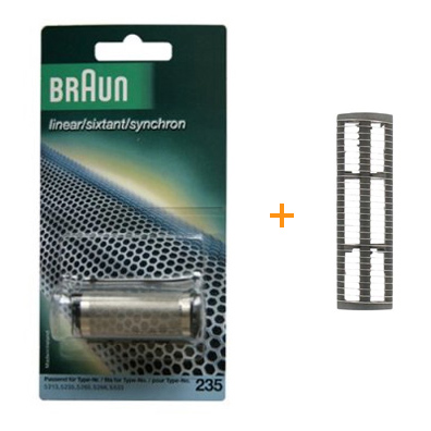 [235] Grille et couteau rasoir BRAUN [235] Linear Synchron Sixta